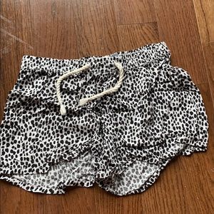 Black and white polka dot shorts